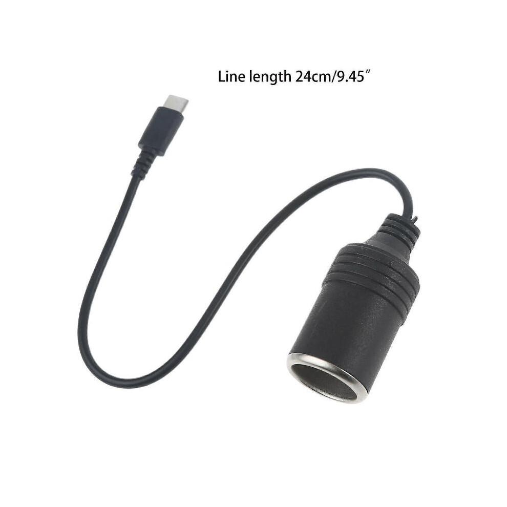 USB C PD To 12V 60W Car Cigarette-Lighter Socket Female Converter Adapter Cord for Car Charger Car Vacuum Cleaner