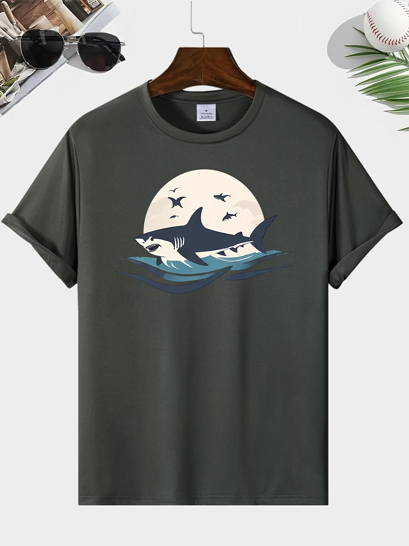 Men S Casual Short-Sleeve Shirt with Animal Print S