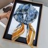 New Versatile Imitation Silk with Suit Silk Scarf Fashionable Women's Small Square Silk Scarf French Spring and Autumn Scarf