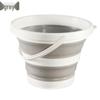 Portable Foldable Water Bucket with Lid - Silicone Plastic for Outdoor, Car Wash, Handheld Use