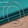 West Lake Beauty Sterling Silver 4mm Three-to-One Ratio Necklace - Exquisite Women's Fashion Jewelry