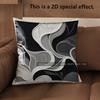 2D Modern Abstract Pattern Decorative Pillow Covers Pattern Cushion Cover Suitable For Sofa Bedroom Car Pillow Cover