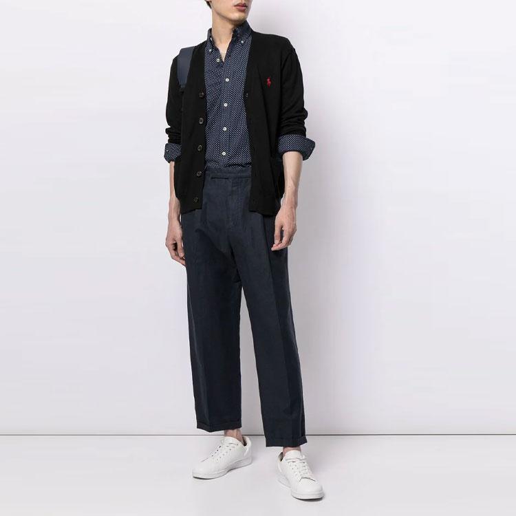 Polo Ralph Lauren FW20 Pony Embroidered V-Neck Knit Cardigan Men cardigans Black 710744676-002