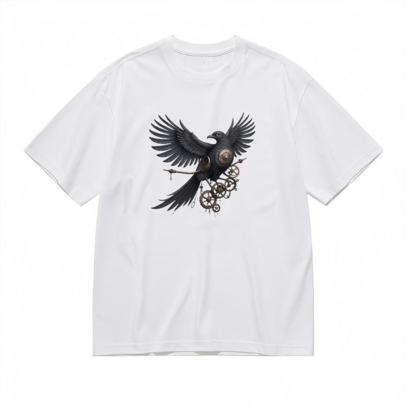 

Men s Fashion Classic T-Shirt Mechanical Bird Artwork Serenity Symbol Cotton Tee L