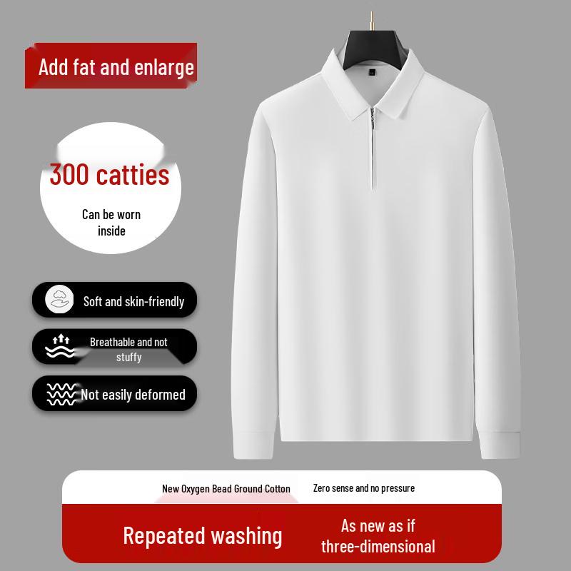 Men s Plus Size 100% Cotton Quarter-Zip Polo Sweatshirt 5XL