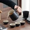 Travel Tea Set Outdoor Camping Portable Tea Set Black Pottery Kuaike Cup One Pot Four Cups Storage Bag Business Gifts
