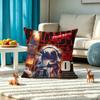 Black -L-Lagoon ANIME Square Double-Sided printed Pillow Case Bedroom Bedside Pillow Sofa Cushion Cover