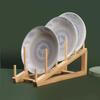 Drying Pot Lid Holder 5 Layers Dish Drain Rack Bamboo Dish Rack  for Plate/ Bowl/ Cup