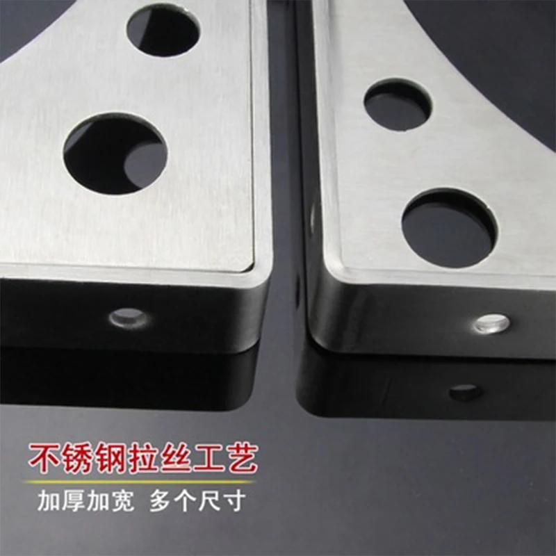 2pc  Newest  Silver Color Tripod Bracket for Wall Shelf Bookcase Compartment Mounting Bracket Mount Fixed Support Shelf