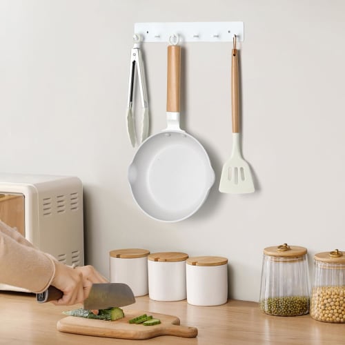 Aieve Magnetic Kitchen Tool Hook, Kitchen Hook for Kitchen Accessories and Tool Storage, Weight Capacity Approximately 1.5kg, White