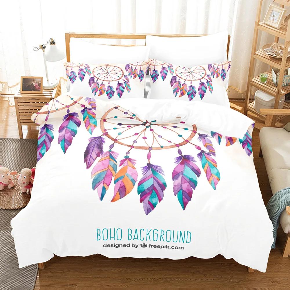 

Bedclothes Dream Galaxy Boho Bedding Sets Luxury Extra Flexible Comfortable Duvet Cover Set Bohemian Dekbedovertrek 200X200 Beds EU Single(135*200cm)3pcs