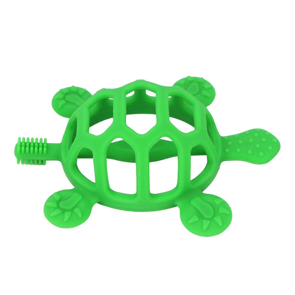 Baby Teething Toy Food Grade Silicone Anti Lost Buckle Teething Bracelet Tortoise Shape Hand Teether Toy