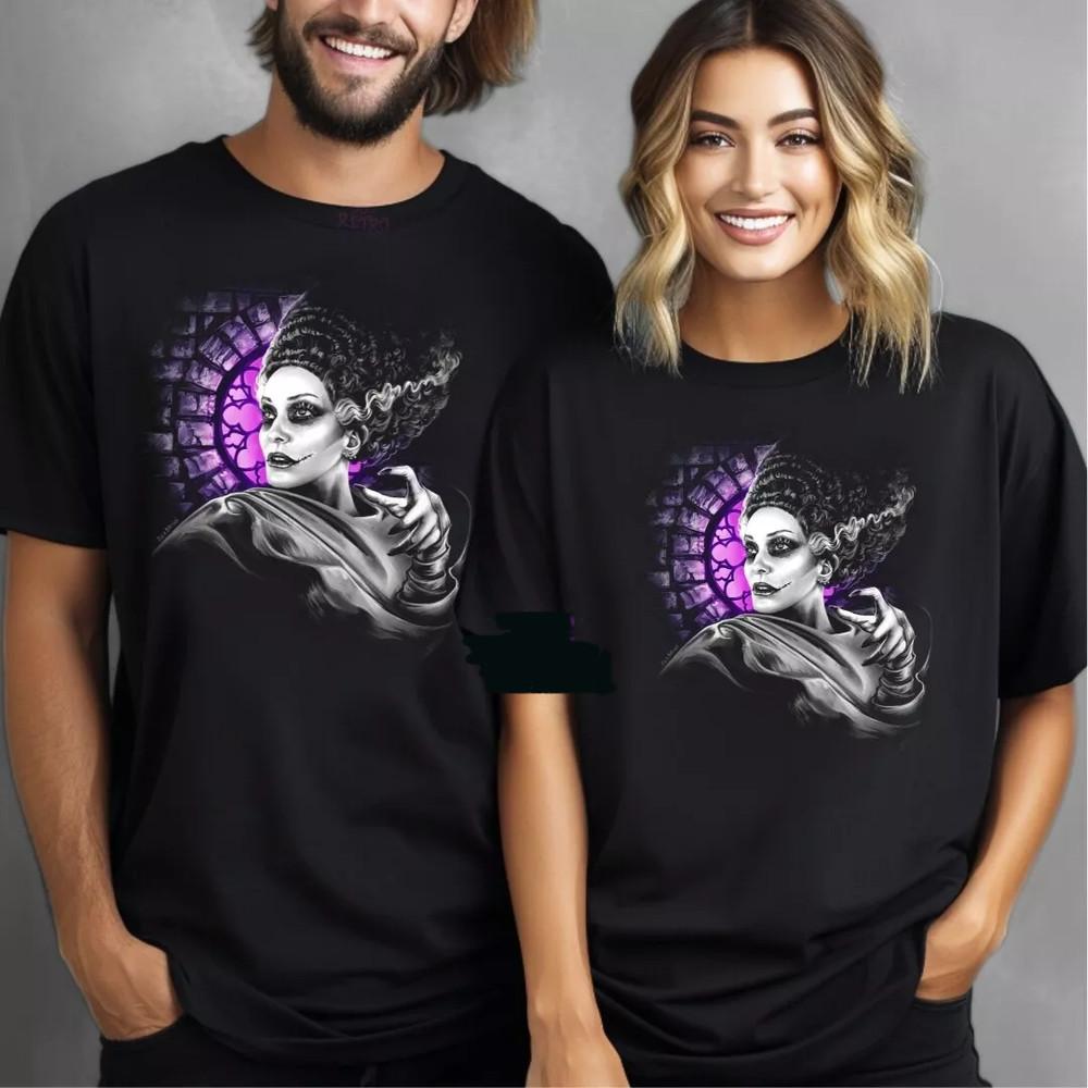 The Bride of Frankenstein Horror T-Shirt Black S-4XL Unisex T-Shirt S