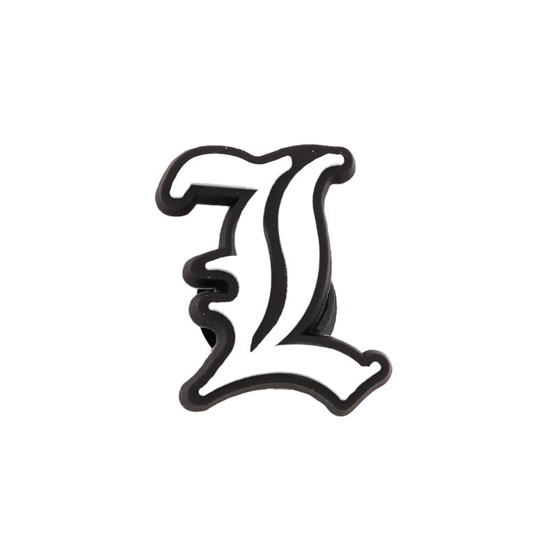 Maxun Old Alphabet Shoe Charms Letter Decoration for Clog Sandals Cute Grapheme Bracelet Party Accessories Favor 1 PCS