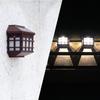 Retro Led Solar Wall Lights Outdoor Waterproof Solar Fence Light for Garden Pathway Courtyard Hotel Driveway Patio Pathway Lamp