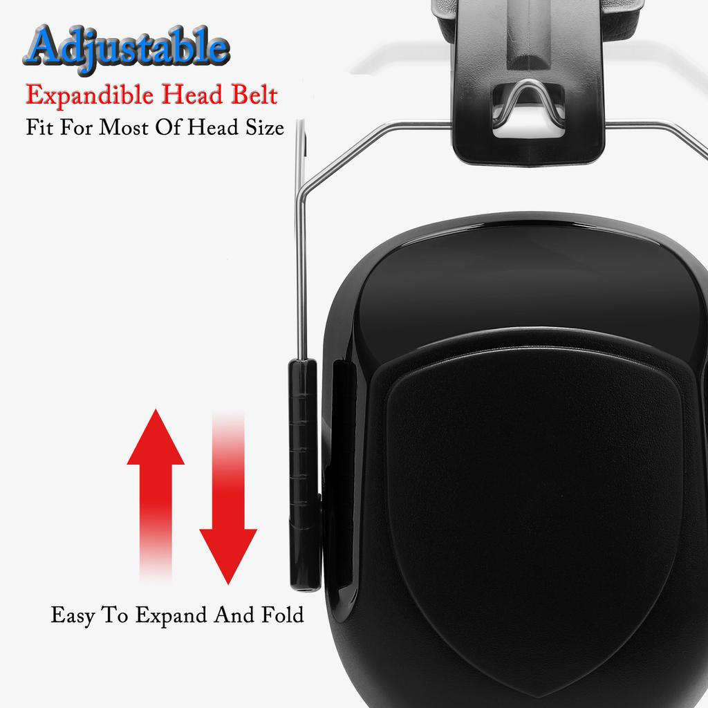 New Anti-Noise Adjustable Head Earmuffs SNR-34dB Ear Protector Ear Muff  for Work Study Shooting Woodwork Hearing Protection