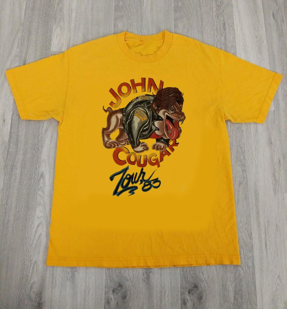 John Cougar Mellencamp Tour Gold Shirt 100% Cotton Adult Tee 8D300 Unisex T-Shirt M