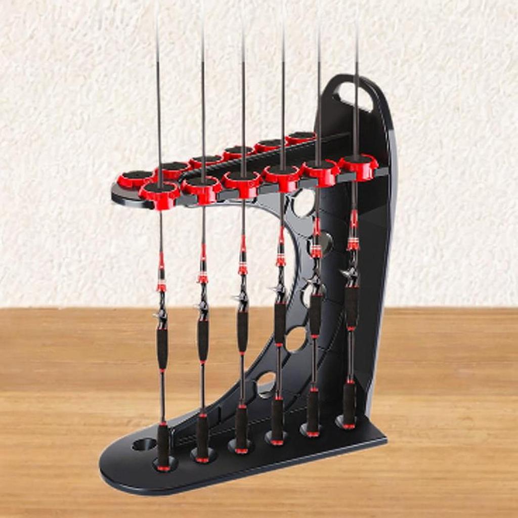 Fishing Rod Holder Vertical 12 Hole Organizer Support Indoor Fishing Accessories Fishing Pole Holder Fishing Rod Display Rack