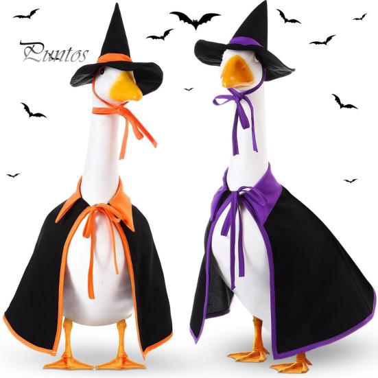 Holiday Yard Goose Attire Halloween Ghost Outfit, Christmas Porch Apparel, Festive Costume for 23 Inch Statue, Outdoor Garden Lawn Decoration Outfit