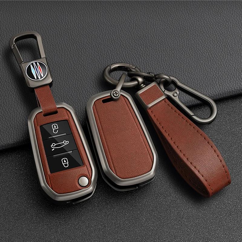 Car Key Case Remote Cover For Peugeot 208 308 T9 508 2008 For Citroen C4 For Opel Corsa Crossland X Auto Accessories