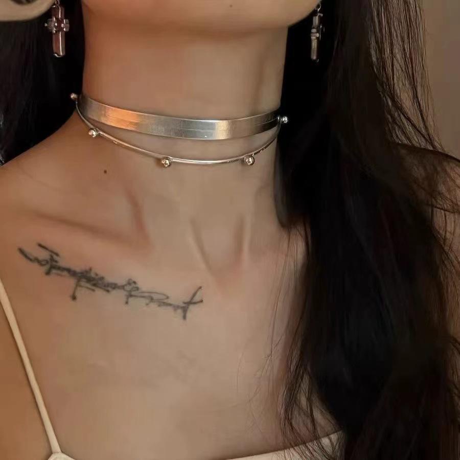 Punk Style Hip-Hop Choker Necklace for Men - High-End Clavicle Chain, Y2K Subculture Jewelry, Sweet & Cool Collar