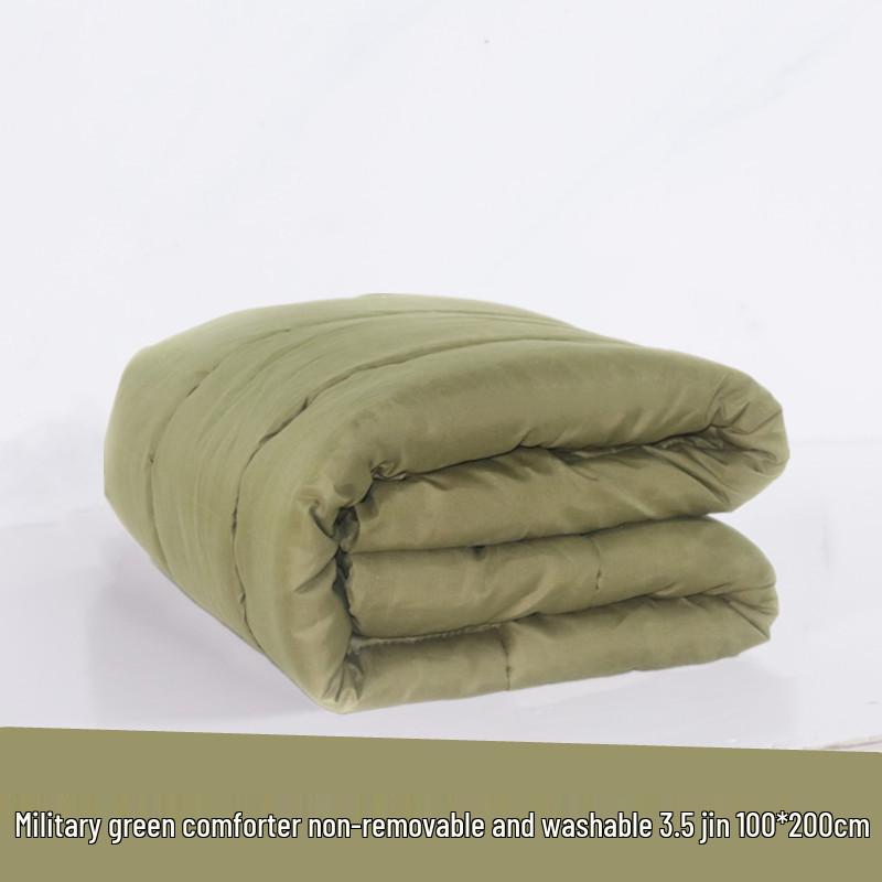 Army Green Student Dormitory Mattress with White Hot Melt Cotton for Military Training