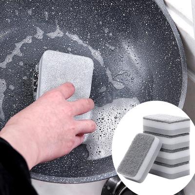 1pc/12pcs/24pcs-Multi Functional Cleaning Sponge, Double-sided Wiping Pad, Durable Scratch Free Sponge Wipe
