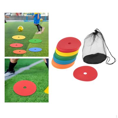 50x Markierungspunkte Flache Kegel Rutschfest Boden Loch Fußball Trainingsfeld Platz für