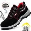Men's Puncture Proof Work Safety Shoes Steel Toe Boots Anti-smash Construction Low-cut Protective Footwear