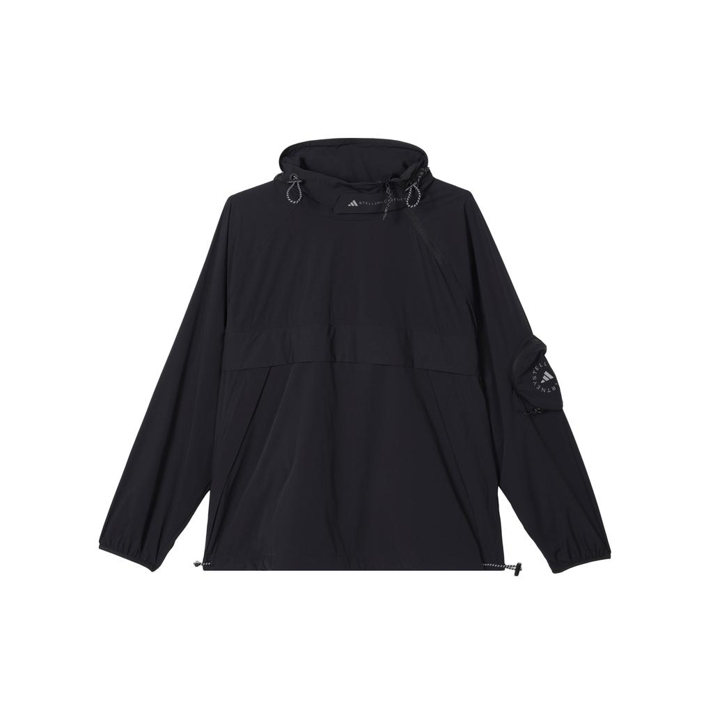 Adidas X Stella McCartney Kooperation 1/2 Zip Mittellange Jacke mit Logoprint Damen Jacke Schwarz IL7108