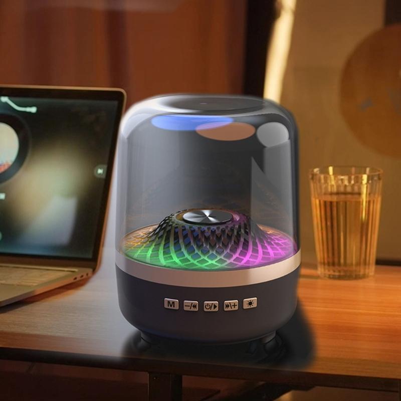 Rechargeable Color LED Bluetooth-compatible Speaker Waterproof High Capacity Battery Wireless Speaker For Poolside Backyard