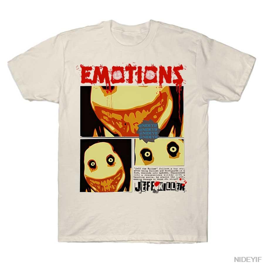 Jeff The Killer Creepypasta Tshirt for Men Women 100 Cotton T Shirts Short Sleeve Tops 2026 Fashion Casual Y2K Tshirt