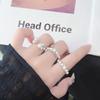 "Liu Guang Fan Bead" French Vintage Zircon Super Immortal Open Ring Women'S Fashion Comet Scallop Stacked Index Finger Ring