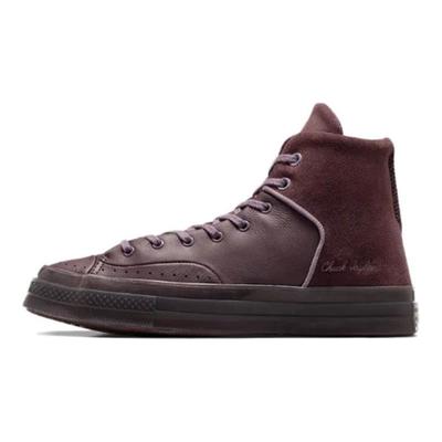 Chuck 70 Marquis Läder Höga Evig Jord Unisex Sneakers Brun Rökrik-Rike-Grå A05619C