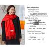 Luxurious Women's Cashmere Wool Scarf: Versatile Solid Color Shawl for Autumn and Winter