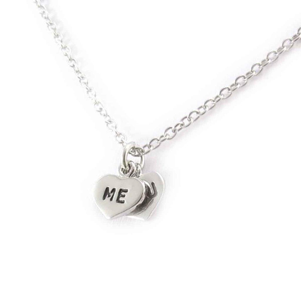 Les Trésors De Lily [J7985] - Silver 'You & Me' Designer Necklace
