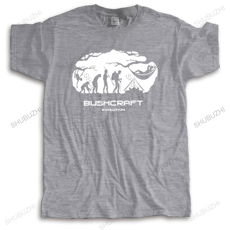 

Bushcraft Survival Hammocking Evolution T-shirt Men Cotton Camping Mountain Travel Wild Tee Tops Short Sleeve Urban Tshirt Merch 4XL