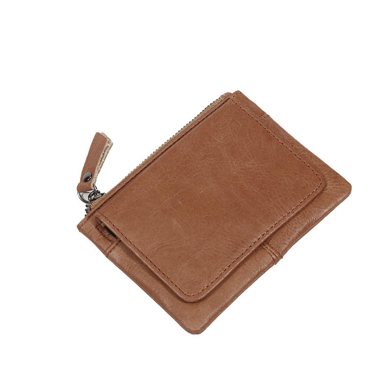 Mini Leather Coin Purse Retro Creative Multifunctional Credit Card Holder Short Wallet for Women Men