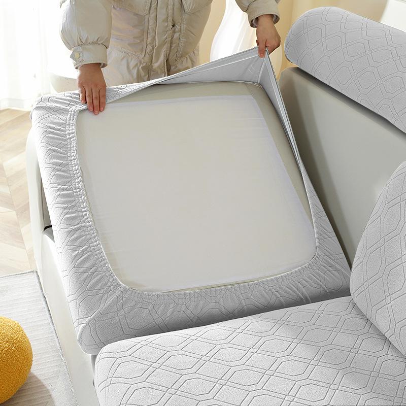 Thickened Elastic Sofa Cover Non-slip Simple Sofa Cover Cover Four Seasons Universal Solid Color Sofa Cushion Cover Full Cover Cloth