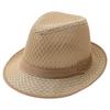 Mesh Western Cowboy Hat Breathable Jazz Fedora Hats New Roll Brim Cowgirl Cap  Outdoor Riding