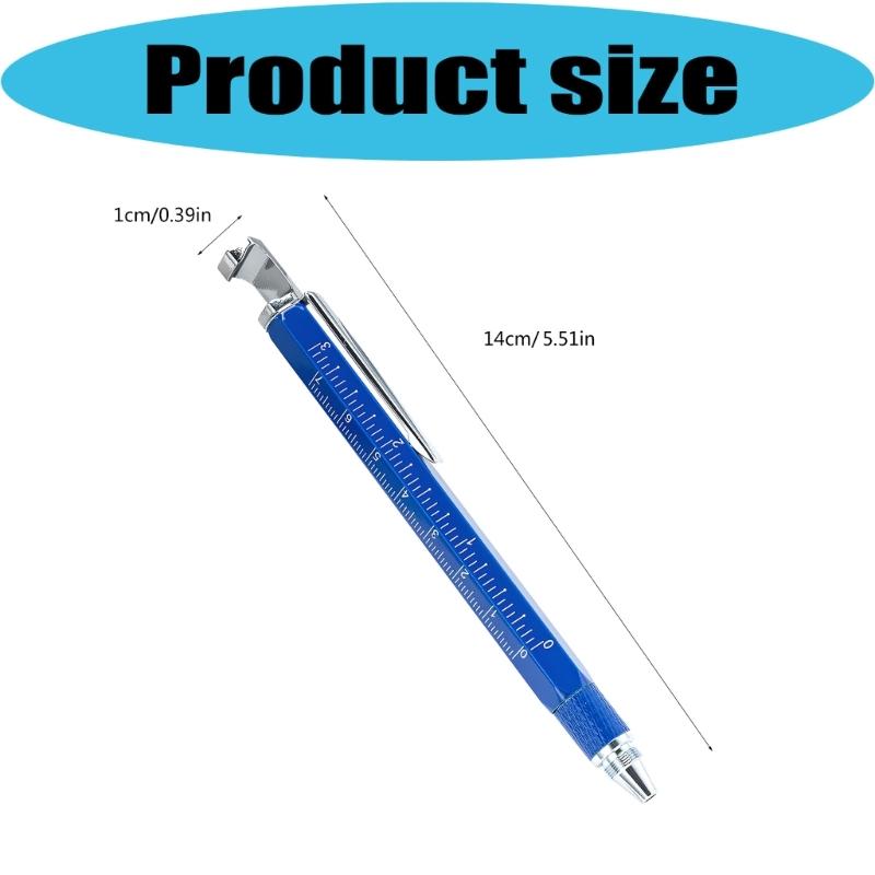7 In 1 Stylus Pen Engineer Tool Pen Features Precise Measurement Scale And Double Ended Screwdriver For Various Uses