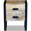 Side Table with 2 Drawers Mango Wood 43 x 33 x 51 cm