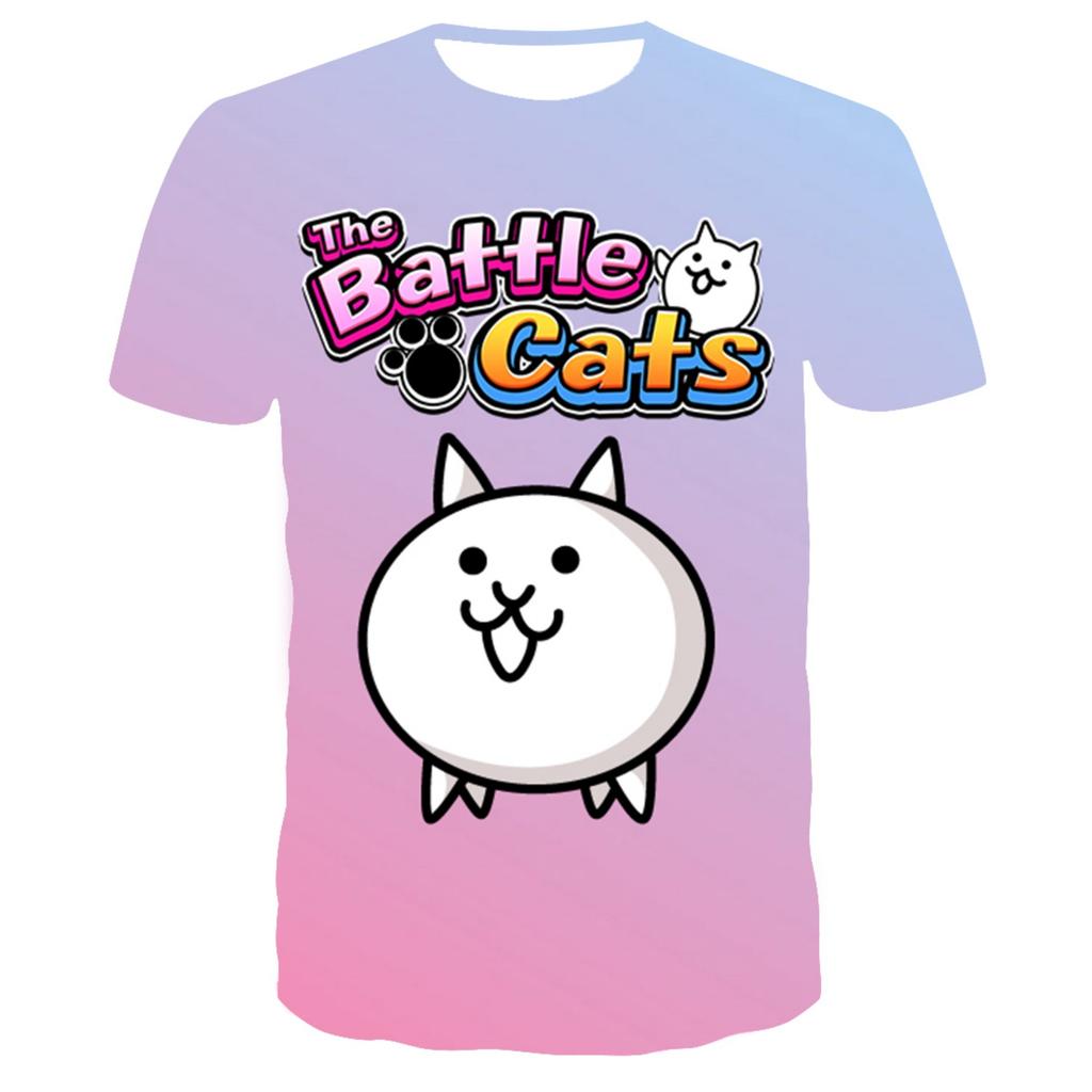 New Style T-shirt Game 'Battle Cat' 3D Printed T-shirt Fashionable Children's Boys Round Neck Short Sleeve Children's Clothing.