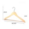 1pc Wooden Hangers Solid Wood Coat Hanger Heavy Duty, Smooth Finish High-Grade Wooden Clothes Hanger with Non Slip Pant Bar, 360° Swivel Hook