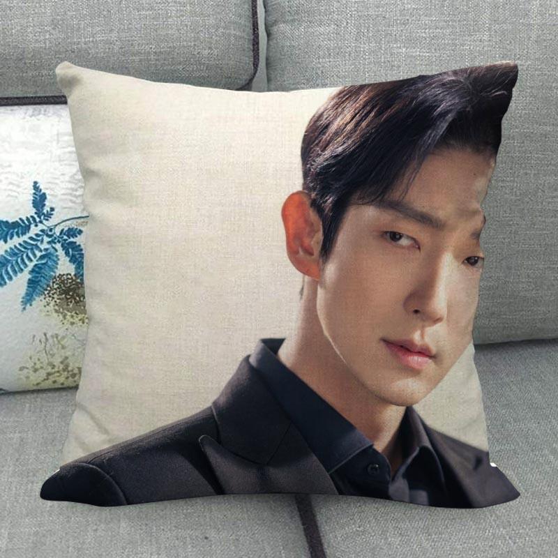 LEE JOON GI Pillowcase Home Textile Cotton Linen Fabric 45x45cm One Side Decoration Pillow Cover New WJY12.25