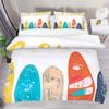 Hello Summer Duvet Cover Set Watercolor Watermelon Fruits Bedding Set Summer Holiday Theme Blue Rustic Cabin Comforter Cover