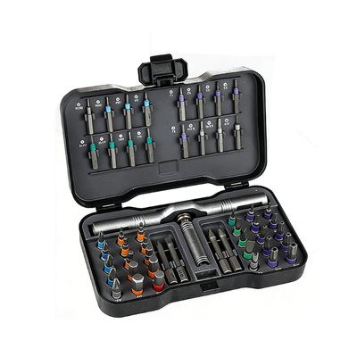 Compacts Ratchets Tool Kit Featuring 50 Magnetic And Bidirectional Ratchets System For Efficient Screw Driving In Tight