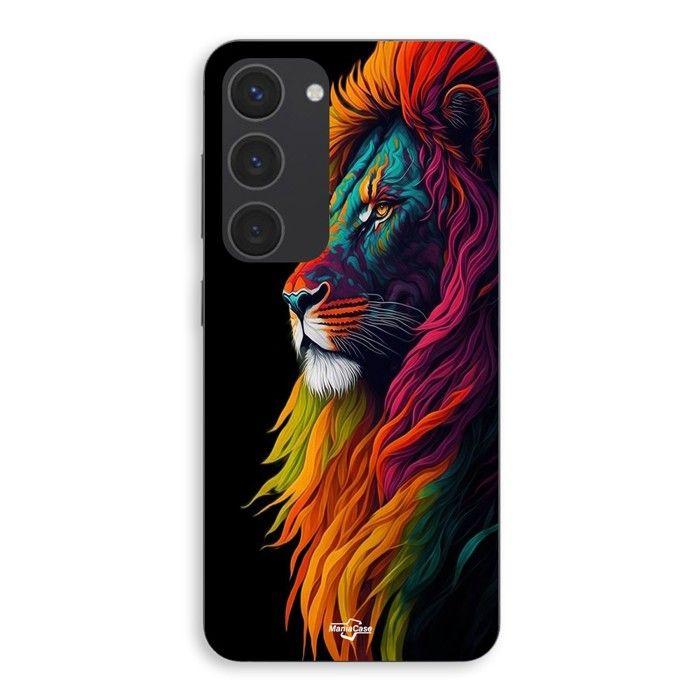 Coque de téléphone - MANIACASE - Samsung Galaxy S23 Plus - Lion Majestueux Coloré - Silicone - Souple