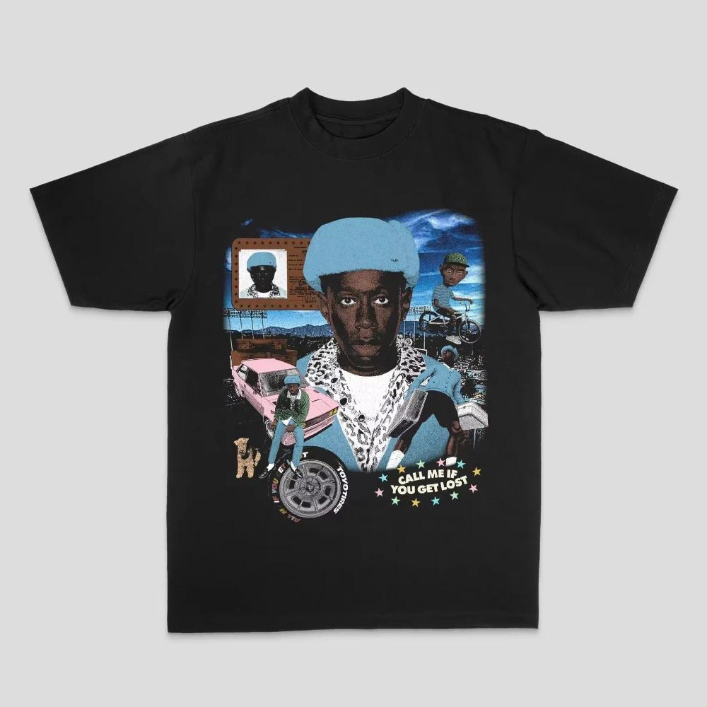 Summer Tyler The Cleator Herren Damen T-Shirt Creator Tyler Rap Hiphop American Street Print Direktsprüh Baumwoll Kurzarm T-Shirt