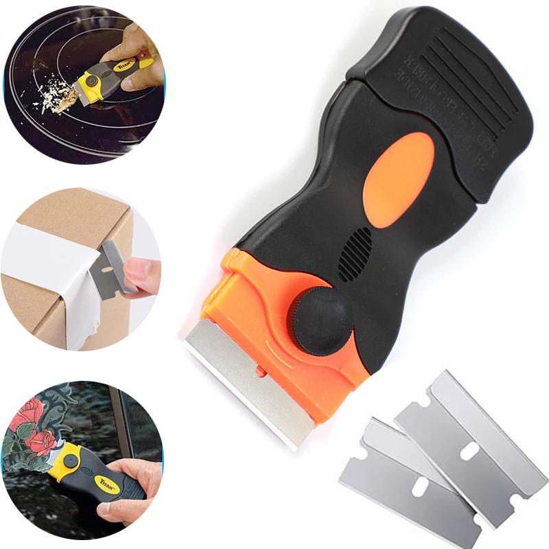 Lama per rimozione colla Raschietto per vetro da forno Raschietto in plastica Raschietto per rasoio Spatola Strumento per pellicola per auto Raschietto per pulizia finestre